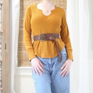 Orange long sleeve top